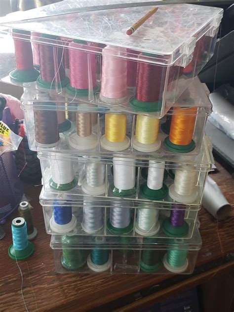 machine embroidery thread storage